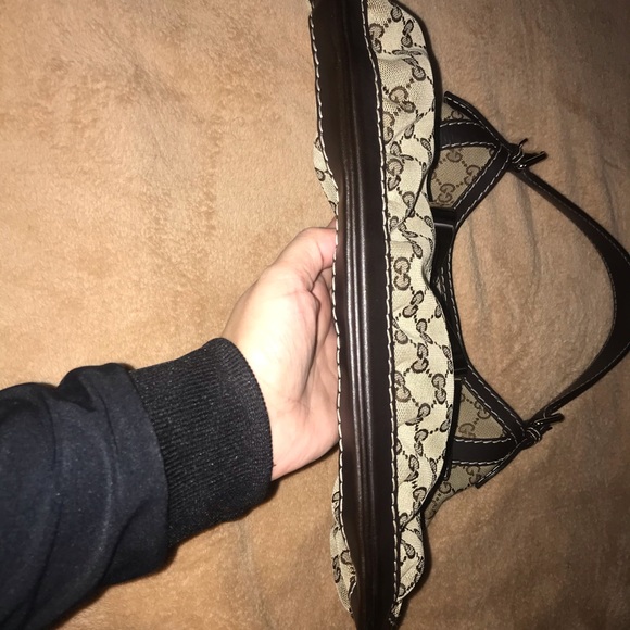 ♥️💖♥️Authentic GUCCI hobo bag . Brown Leather and Canvas . - Picture 9 of 17
